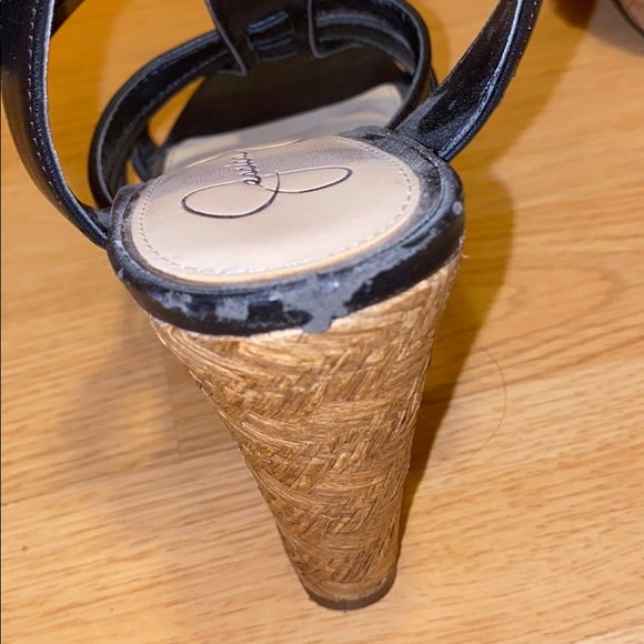 Jessica Simpson Platform Wedge Sandals Black, Tan - Picture 5 of 8